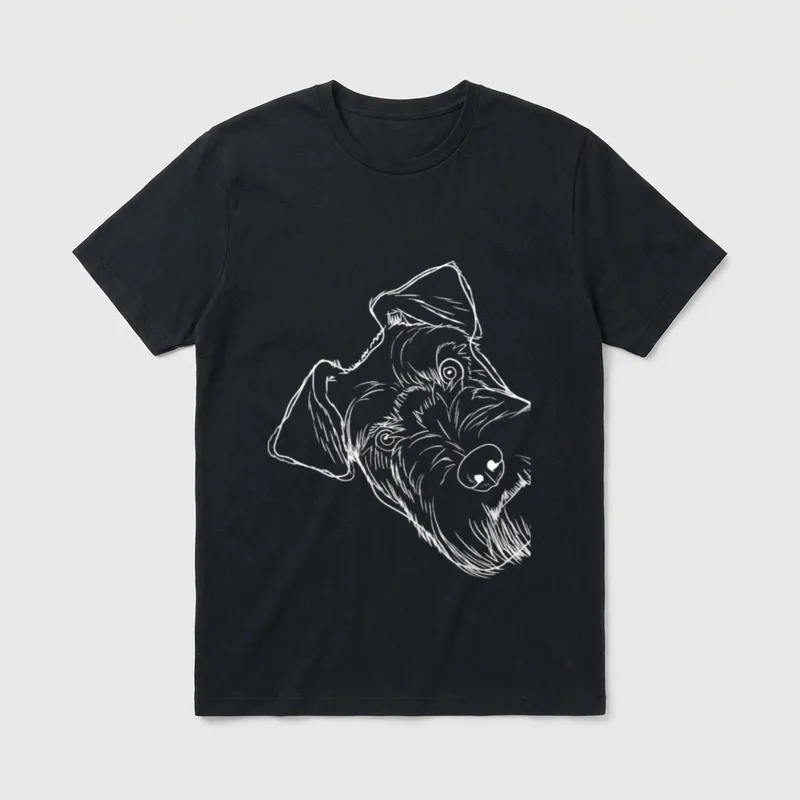 Hund Schnauzer T-Shirt – Klassisches T-Shirt in Schwarz