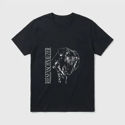 Riesenschnauzer Hund Hunde Portrait T-Shirt – Klassisches T-Shirt in Schwarz