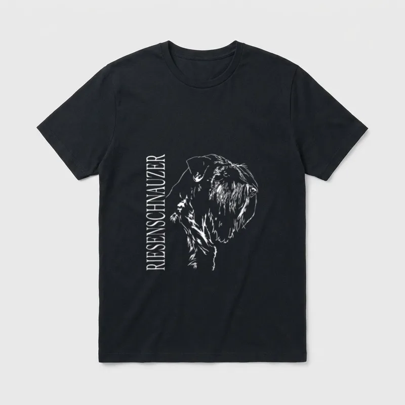 Riesenschnauzer Hund Hunde Portrait T-Shirt – Klassisches T-Shirt in Schwarz