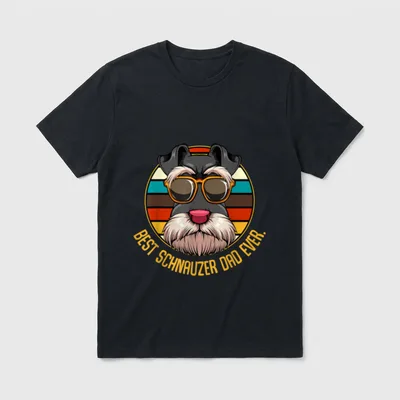 Best Schnauzer Dad Ever T-Shirt – Klassisches T-Shirt in Schwarz