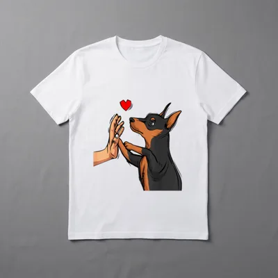 Zwergpinscher Liebe Miniature Pinscher T-Shirt – Klassisches T-Shirt in Schwarz