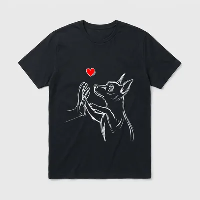 Zwergpinscher Liebe Miniature Pinscher T-Shirt 0011 – Klassisches T-Shirt in Schwarz