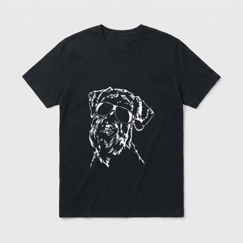 Lustiger Riesenschnauzer cool Sonnenbrille T-Shirt – Klassisches T-Shirt in Schwarz