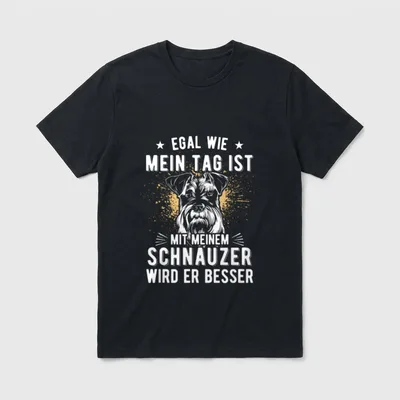 Zwergschnauzer Miniature Schnauzer Hund T-Shirt – Klassisches T-Shirt in Schwarz