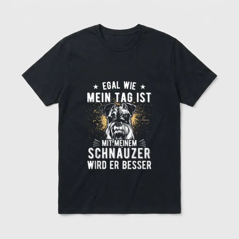 Zwergschnauzer Miniature Schnauzer Hund T-Shirt – Klassisches T-Shirt in Schwarz