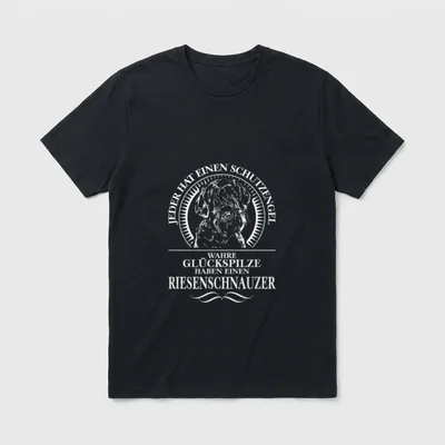 Riesenschnauzer Schutzengel Hund Hunde T-Shirt – Klassisches T-Shirt in Schwarz