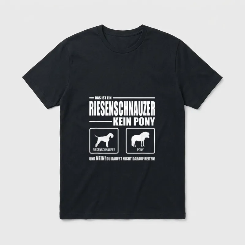 Riesenschnauzer Kein Pony Hund T-Shirt – Klassisches T-Shirt in Schwarz