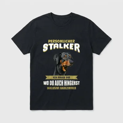 Deutscher Pinscher Deutscher Pinscher T-Shirt – Klassisches T-Shirt in Schwarz
