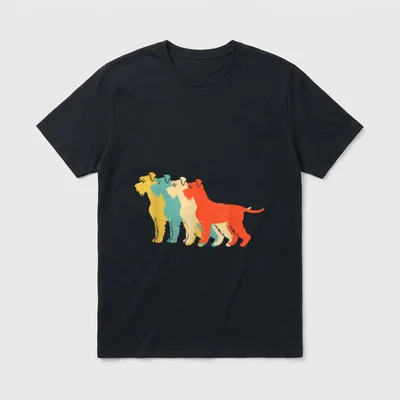 Riesenschnauzer Giant Schnauzer Vintage Retro T-Shirt – Klassisches T-Shirt in Schwarz