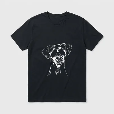 Lustiger Deutscher Pinscher cool T-Shirt – Klassisches T-Shirt in Schwarz