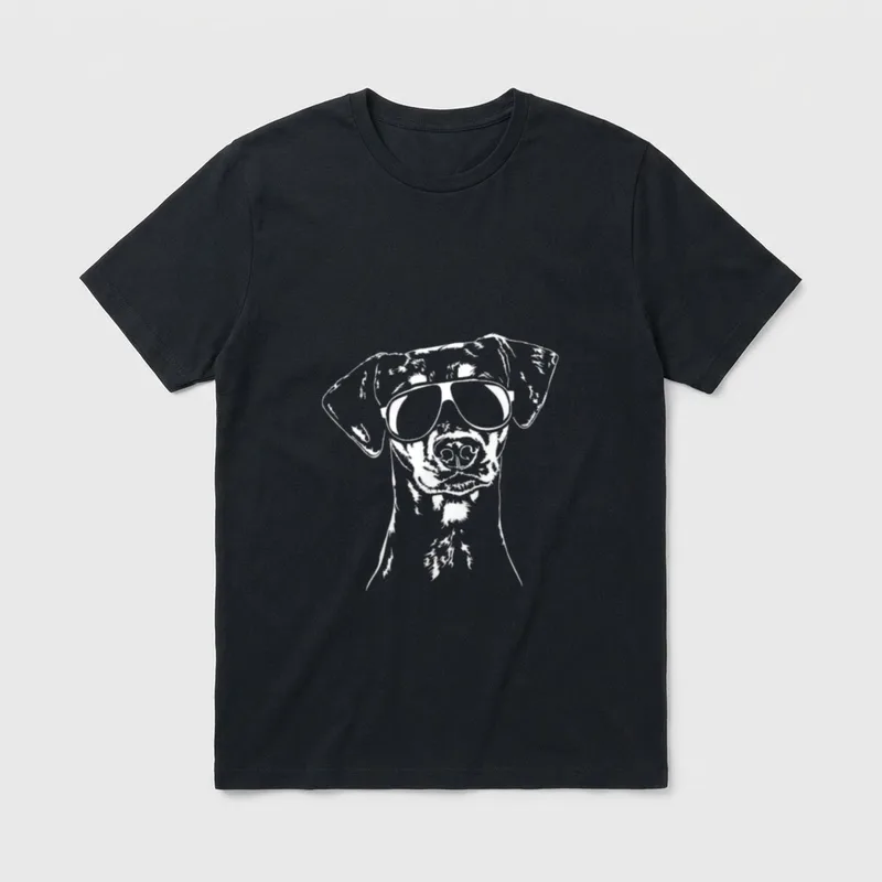 Lustiger Deutscher Pinscher cool T-Shirt – Klassisches T-Shirt in Schwarz