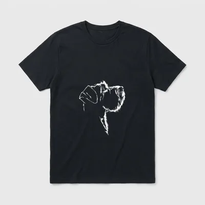 Schnauzer Portrait Silhouette Hund T-Shirt – Klassisches T-Shirt in Schwarz