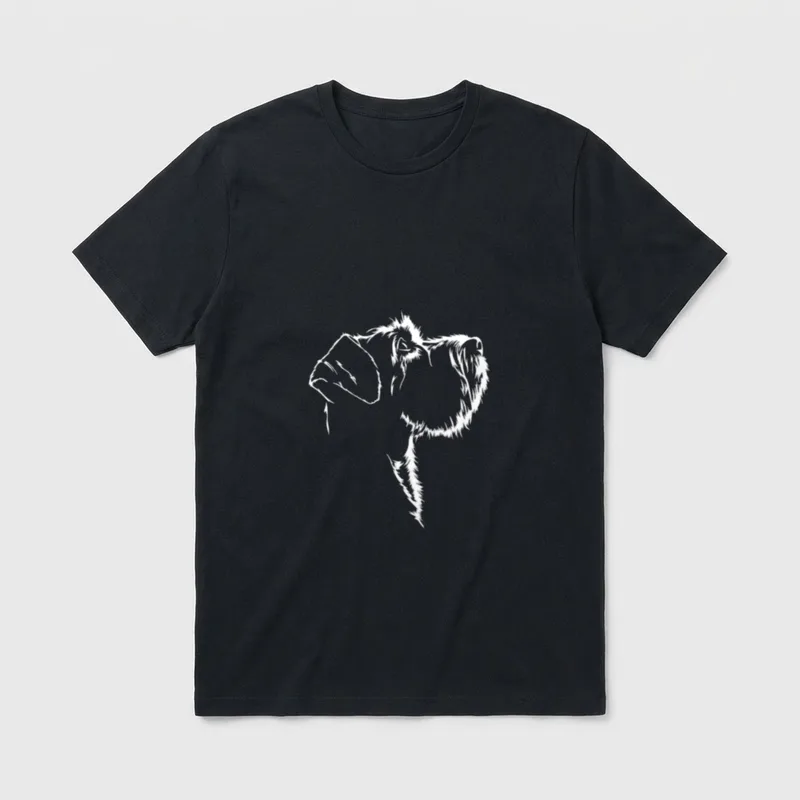 Schnauzer Portrait Silhouette Hund T-Shirt – Klassisches T-Shirt in Schwarz