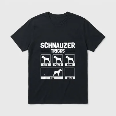 Lustiges Schnauzer Hund Hundehalter T-Shirt – Klassisches T-Shirt in Schwarz