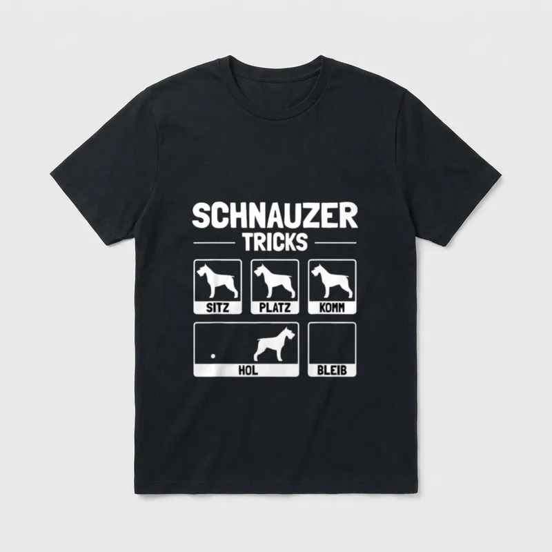 Lustiges Schnauzer Hund Hundehalter T-Shirt – Klassisches T-Shirt in Schwarz