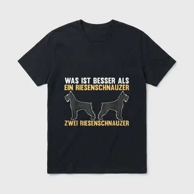 Zwei Riesenschnauzer Hund Riesenschnauzer T-Shirt – Klassisches T-Shirt in Schwarz