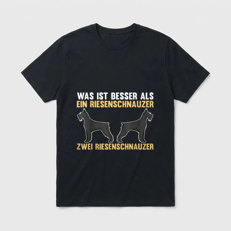 Zwei Riesenschnauzer Hund Riesenschnauzer T-Shirt – Klassisches T-Shirt in Schwarz