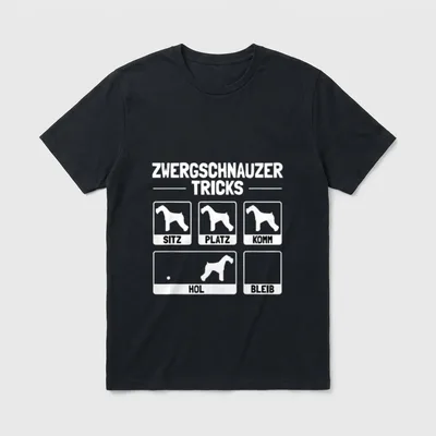 Lustiges Zwergschnauzer Hund Hundehalter T-Shirt – Klassisches T-Shirt in Schwarz