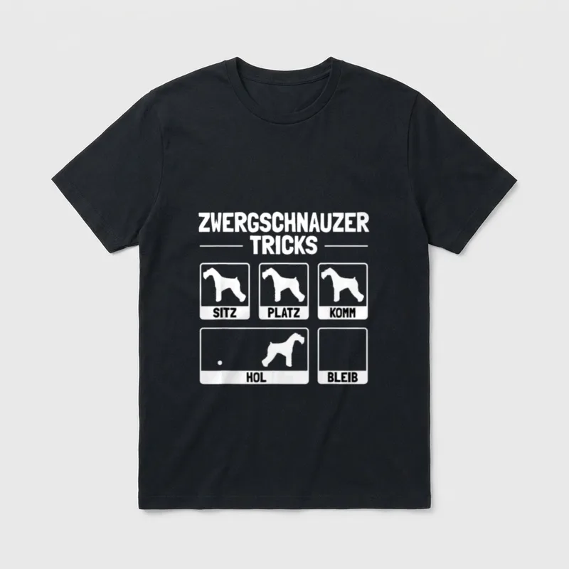Lustiges Zwergschnauzer Hund Hundehalter T-Shirt – Klassisches T-Shirt in Schwarz