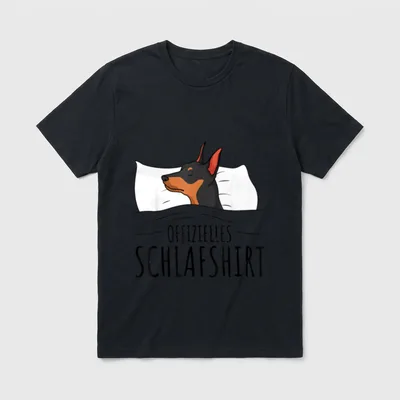 Offizielles Schlafshirt Zwergpinscher Miniature T-Shirt – Klassisches T-Shirt in Schwarz