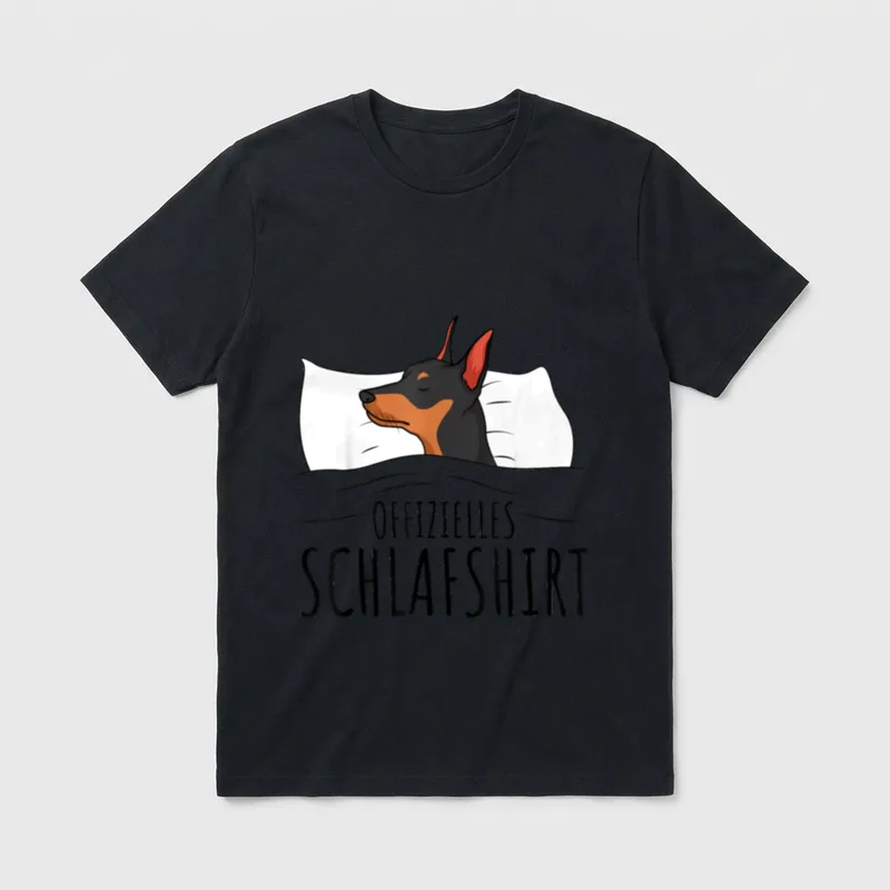 Offizielles Schlafshirt Zwergpinscher Miniature T-Shirt – Klassisches T-Shirt in Schwarz