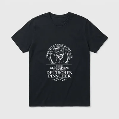 Deutscher Pinscher Schutzengel Hund T-Shirt – Klassisches T-Shirt in Schwarz