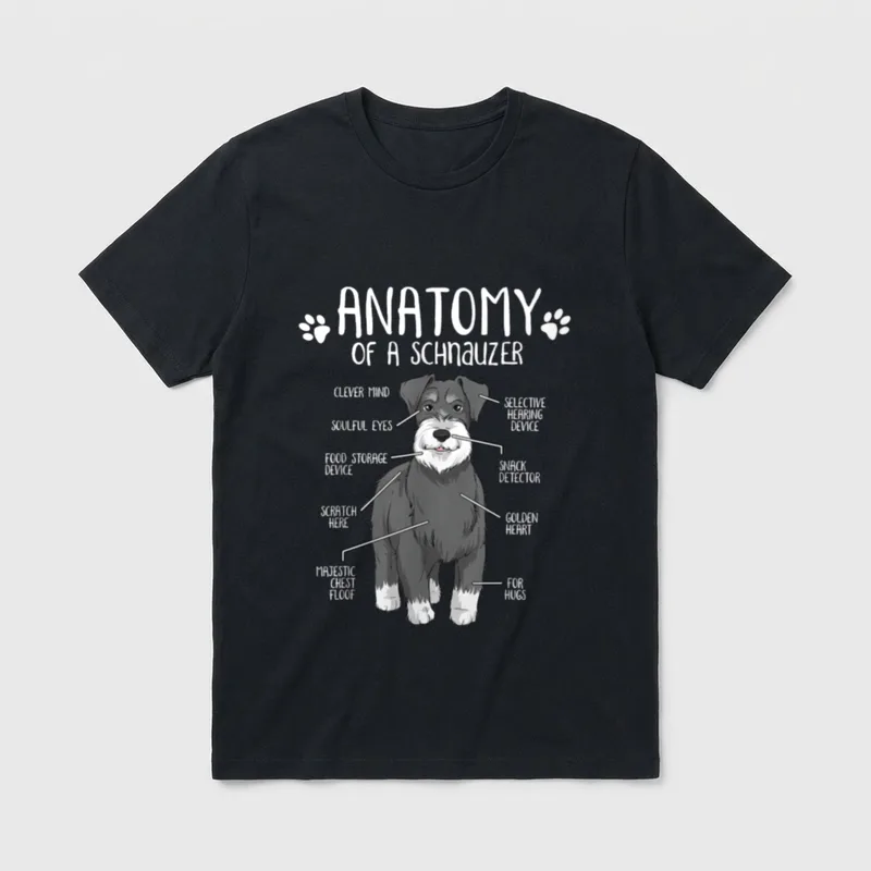 Standard Schnauzer Riesenschnauzer Hund T-Shirt – Klassisches T-Shirt in Schwarz