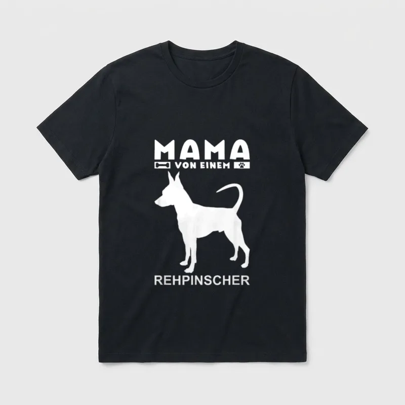 Mama von einem Rehpinscher T-Shirt – Klassisches T-Shirt in Schwarz