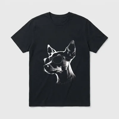 Zwergpinscher Sonnenbrille Gassi Gehen T-Shirt – Klassisches T-Shirt in Schwarz