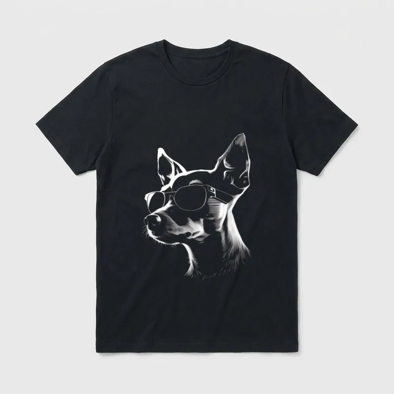 Zwergpinscher Sonnenbrille Gassi Gehen T-Shirt – Klassisches T-Shirt in Schwarz
