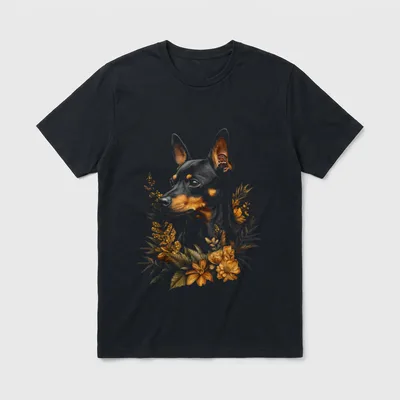 Miniatur Pinscher Hund Motiv T-Shirt – Klassisches T-Shirt in Schwarz