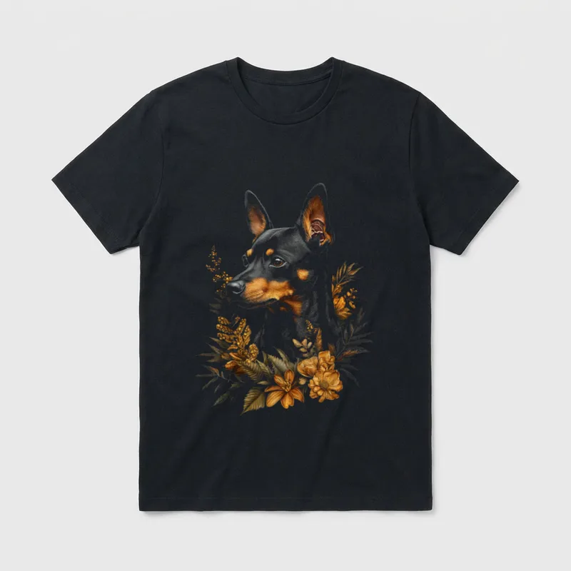 Miniatur Pinscher Hund Motiv T-Shirt – Klassisches T-Shirt in Schwarz