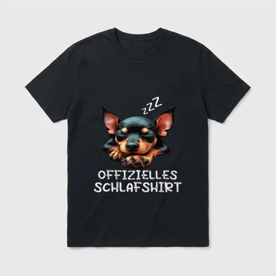 Offizielles Schlafshirt Zwerg Pinscher T-Shirt – Klassisches T-Shirt in Schwarz