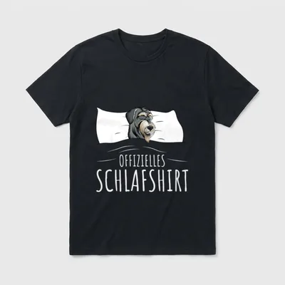 Zwergschnauzer Hunde Offizielles Schlafshirt T-Shirt – Klassisches T-Shirt in Schwarz