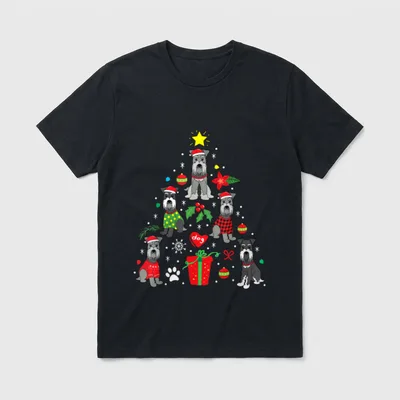 Zwergschnauzer Weihnachten Lustig Liebe T-Shirt – Klassisches T-Shirt in Schwarz