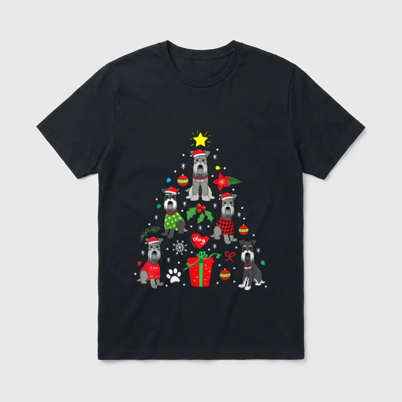 Zwergschnauzer Weihnachten Lustig Liebe T-Shirt – Klassisches T-Shirt in Schwarz