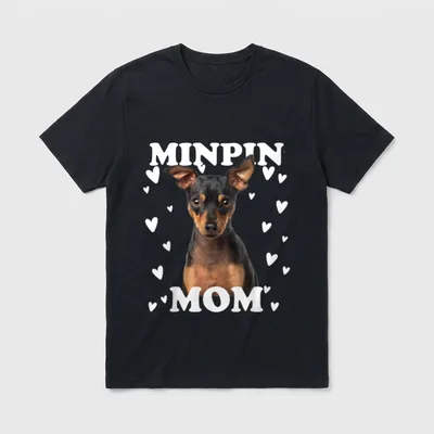 Minpin Mama Mom Mutter T-Shirt – Klassisches T-Shirt in Schwarz