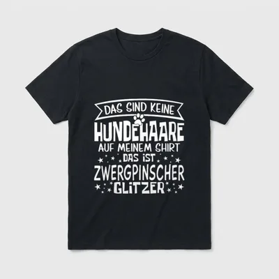 Zwergpinscher Glitzer Hundehalter Zwergpinscher T-Shirt – Klassisches T-Shirt in Schwarz