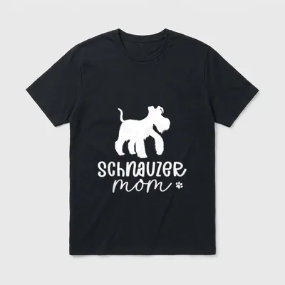 Schnauzer Mama T-Shirt – Klassisches T-Shirt in Schwarz