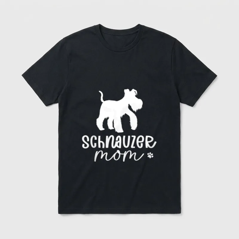 Schnauzer Mama T-Shirt – Klassisches T-Shirt in Schwarz