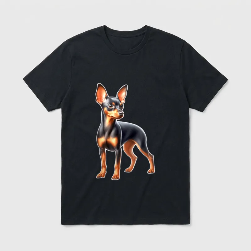 Zwergpinscher-Hund T-Shirt – Klassisches T-Shirt in Schwarz