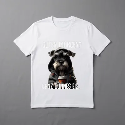 Guten Morgen Ganz Dünnes Pinscher & Schnauzer T-Shirt – Klassisches T-Shirt in Schwarz