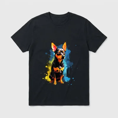 Niedlicher Zwergpinscher Hund T-Shirt – Klassisches T-Shirt in Schwarz