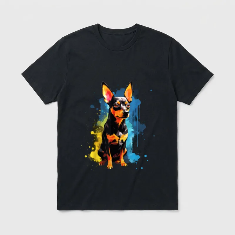Niedlicher Zwergpinscher Hund T-Shirt – Klassisches T-Shirt in Schwarz