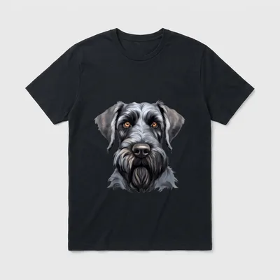 Riesenschnauzer Giant Schnauzer Hunde T-Shirt 0083 – Klassisches T-Shirt in Schwarz