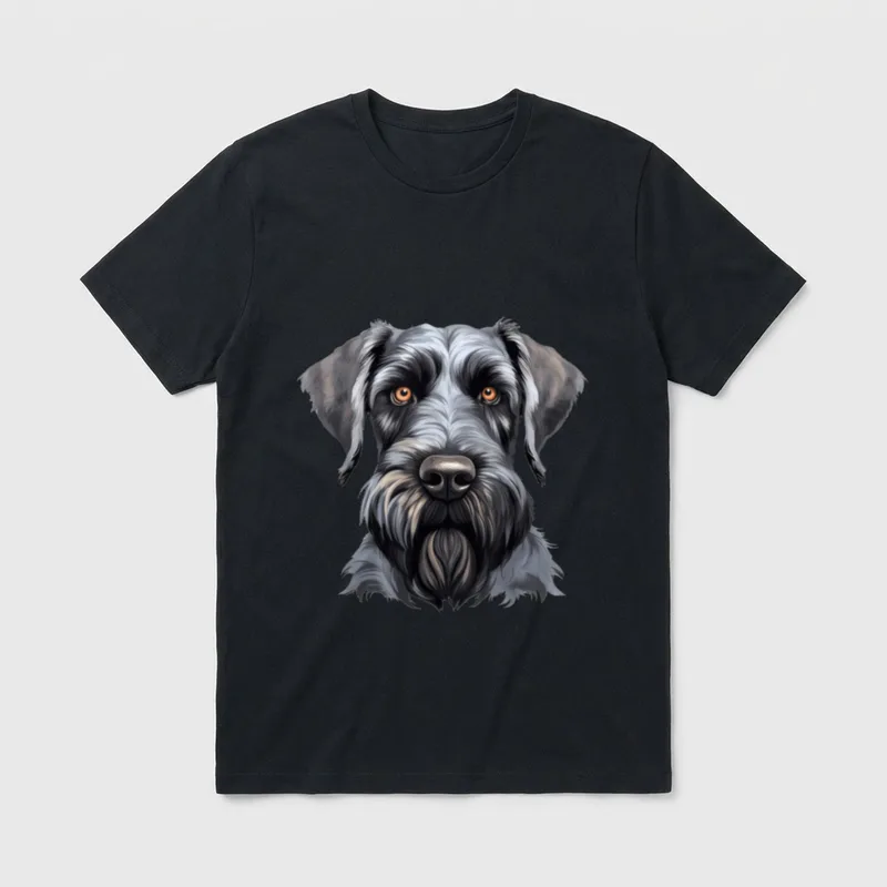 Riesenschnauzer Giant Schnauzer Hunde T-Shirt 0083 – Klassisches T-Shirt in Schwarz