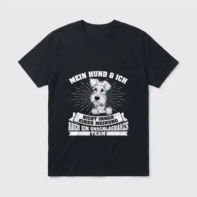 Zwergschnauzer Schnauzer Hunde Hundeliebhaber T-Shirt – Klassisches T-Shirt in Schwarz