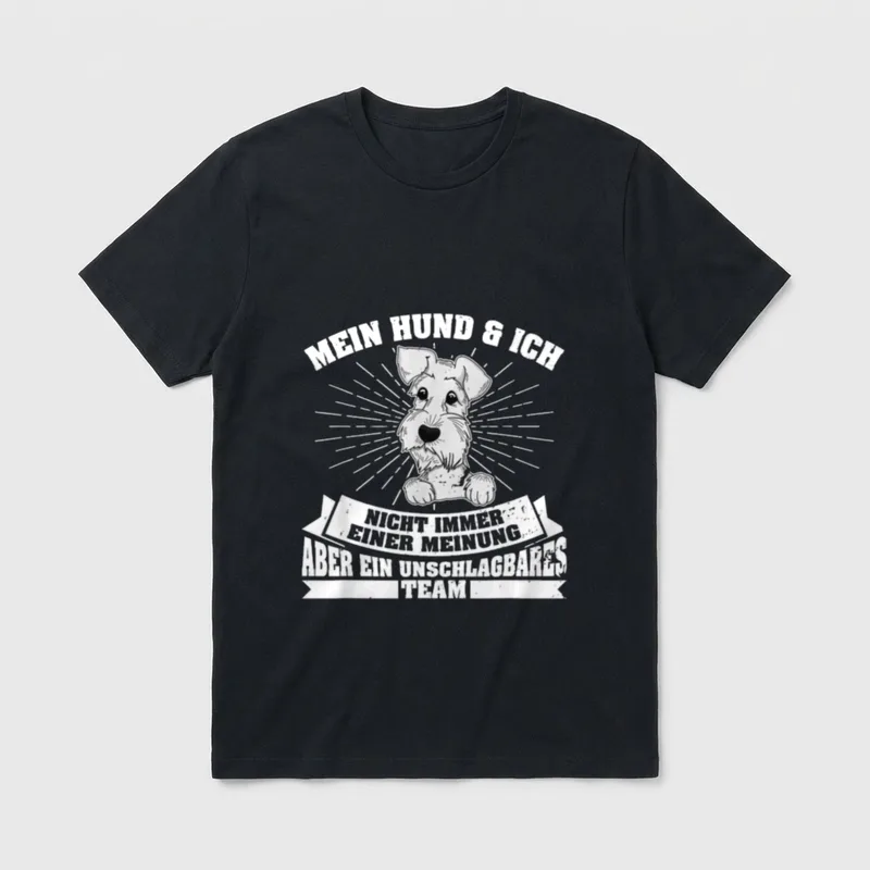 Zwergschnauzer Schnauzer Hunde Hundeliebhaber T-Shirt – Klassisches T-Shirt in Schwarz