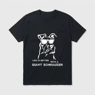 Das Leben ist besser Pinscher & Schnauzer T-Shirt – Klassisches T-Shirt in Schwarz