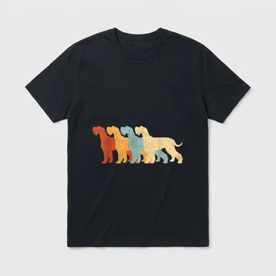 Riesenschnauzer Hund Retro Vintage T-Shirt – Klassisches T-Shirt in Schwarz